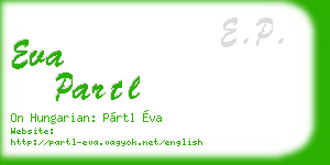 eva partl business card